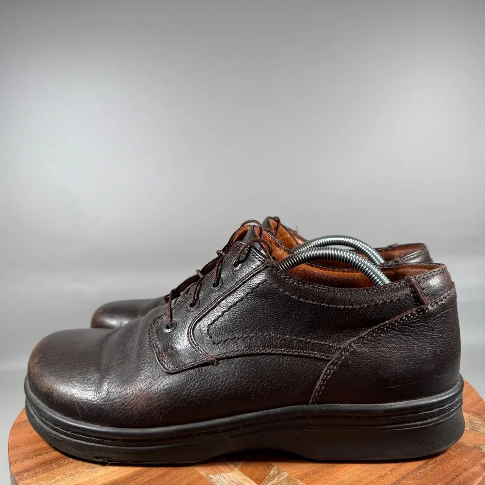 Footprints by Birkenstock Mens Dark Brown Leather Derby Shoes‎ Size 45 12